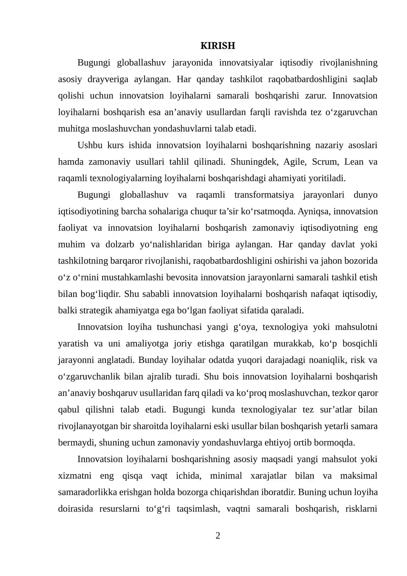 INNOVATSION LOYIHALARNI BOSHQARISHNING ZAMONAVIY USULLARI 2
