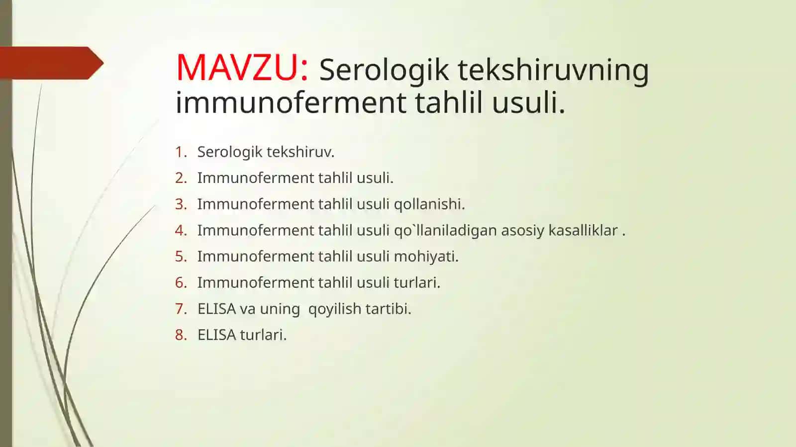 Serologik tekshiruvning immunoferment tahlil usuli 2