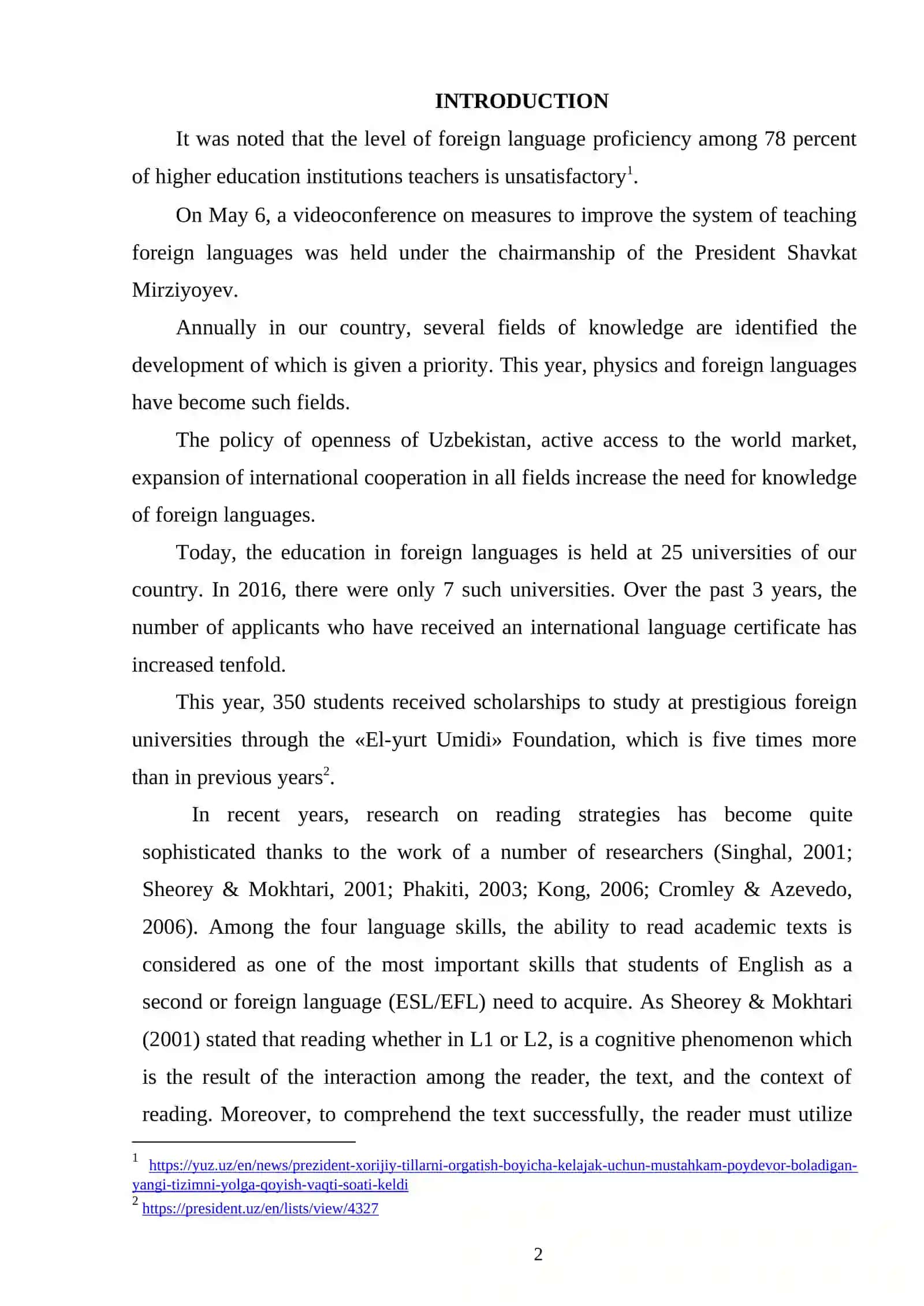 APPLICATION OF READING STRATEGIES: A COMPARATIVE STUDY BETWEEN IRANIAN AND INDIAN EFL STUDENTS 2