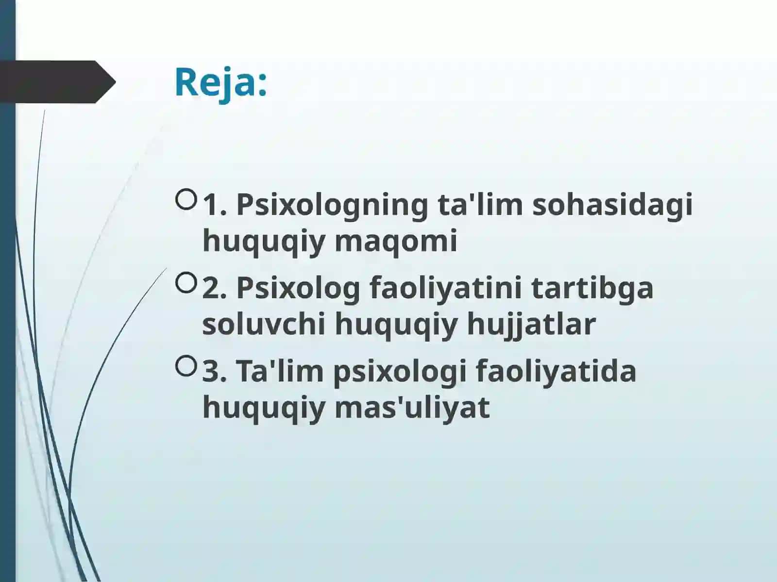 Psixolog faoliyatining huquqiy asoslari 2