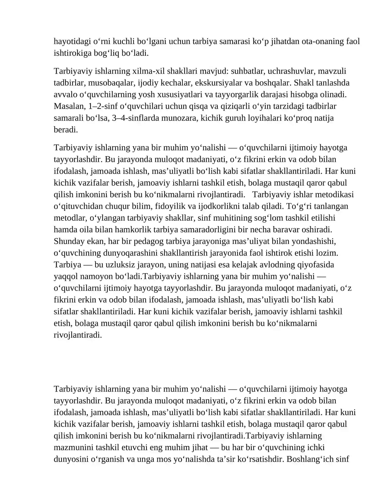 Tarbiyaviy ishlar metodikasi fanining amaliy ahamiyati 2