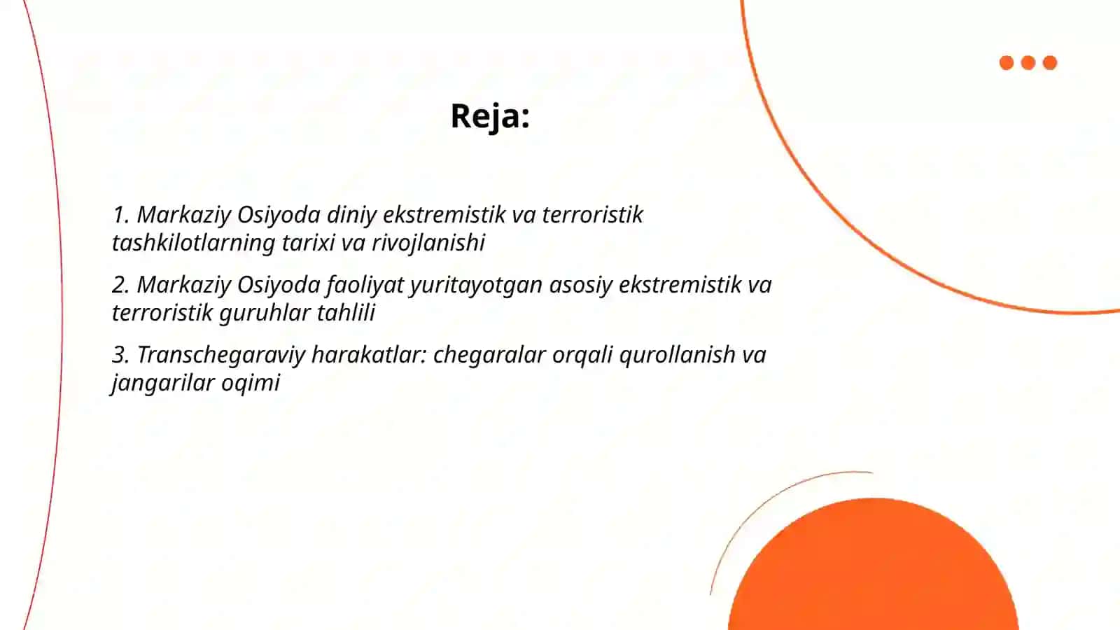 Markaziy Osiyodagi barqarorlikka tahdid solayotgan diniy ekstremistik va terroristik tashkilotlar 2