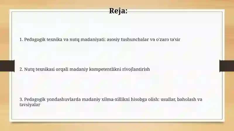 Pedagogik texnika nutq texnikasi va madaniyati 2