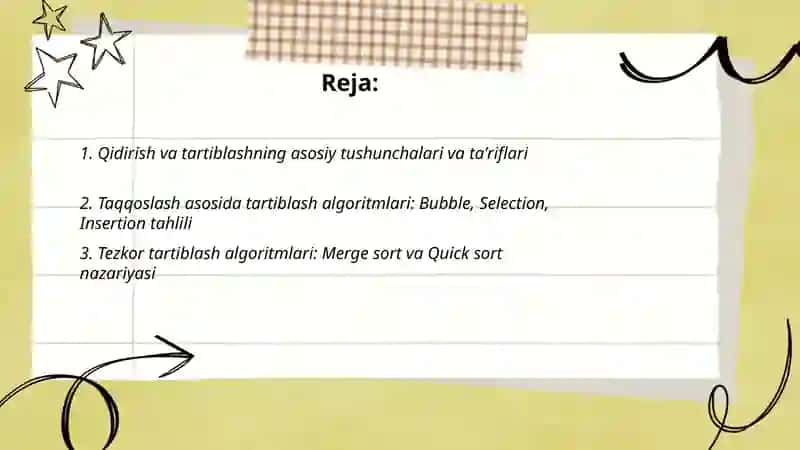 Malumotlarni qidirish va tartiblash nazaryasi 2