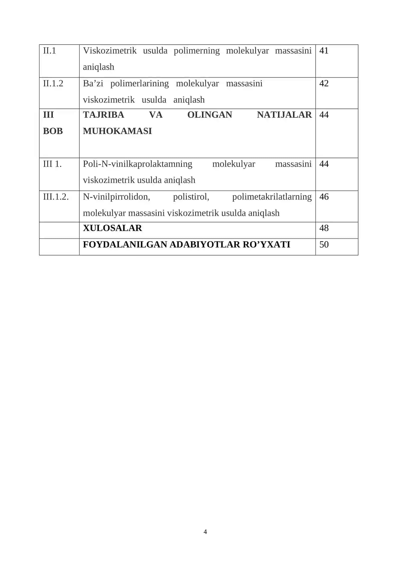 Yuqori molekulyar birikmalarning molekulyar massasi va uni viskozimetrik usulda aniqlash 2