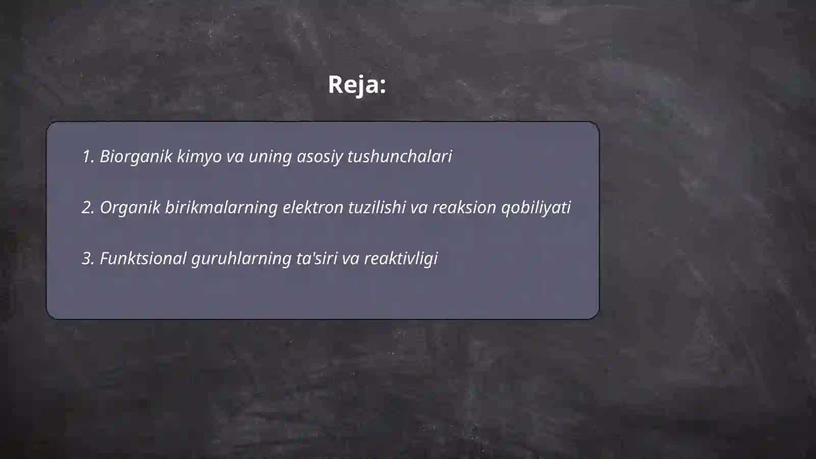 Biorganik kimyo asoslari 2