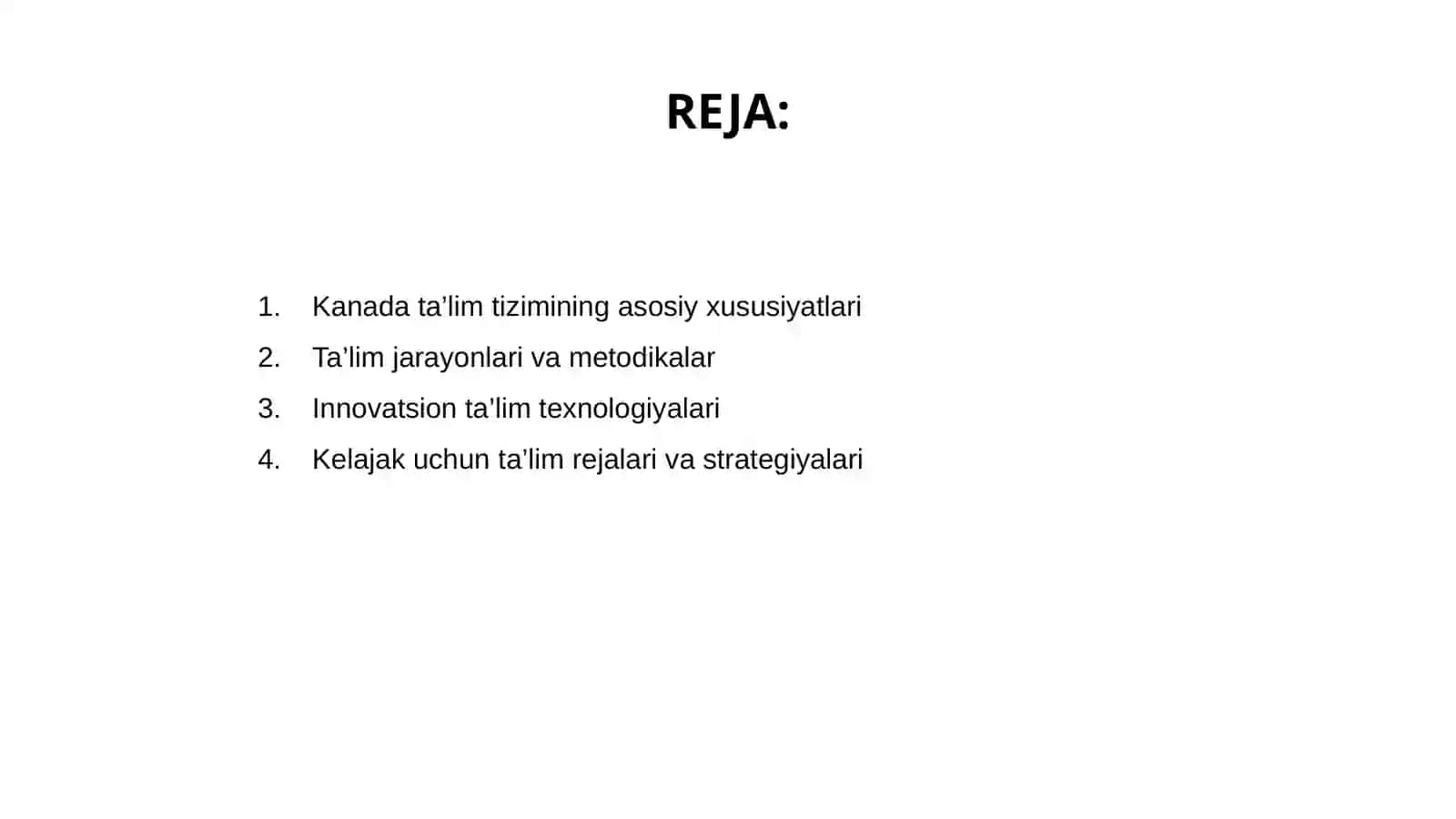 Kanada davlati ta’lim tarbiya jarayonlari 2