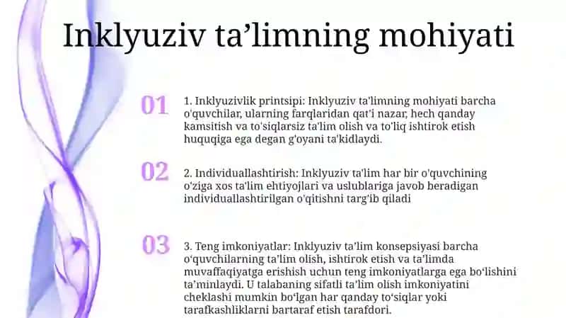 Alohida Yordamga Muhtoj Shaxslarrni Inklyuziv Ta'Lim Konsepsiyasining Mohiyati Va Asosiy Qoidalari 2