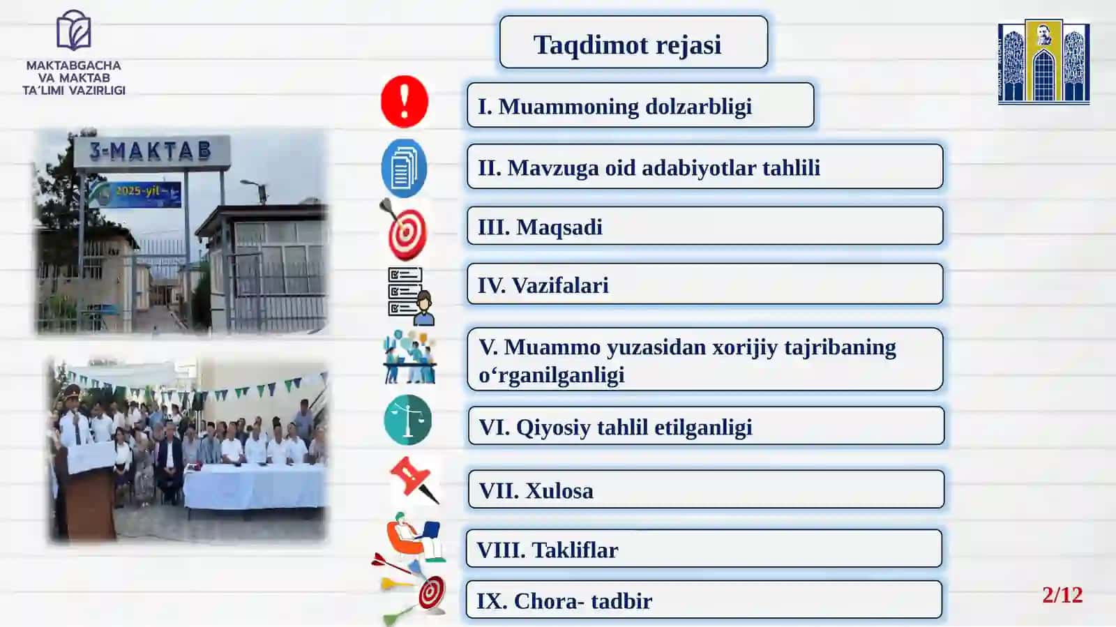 O‘QUVCHILARNI JAMOAT ISHLARIGA JALB QILISH ORQALI O‘QISHGA QIZIQISHLARINI OSHIRISH 2