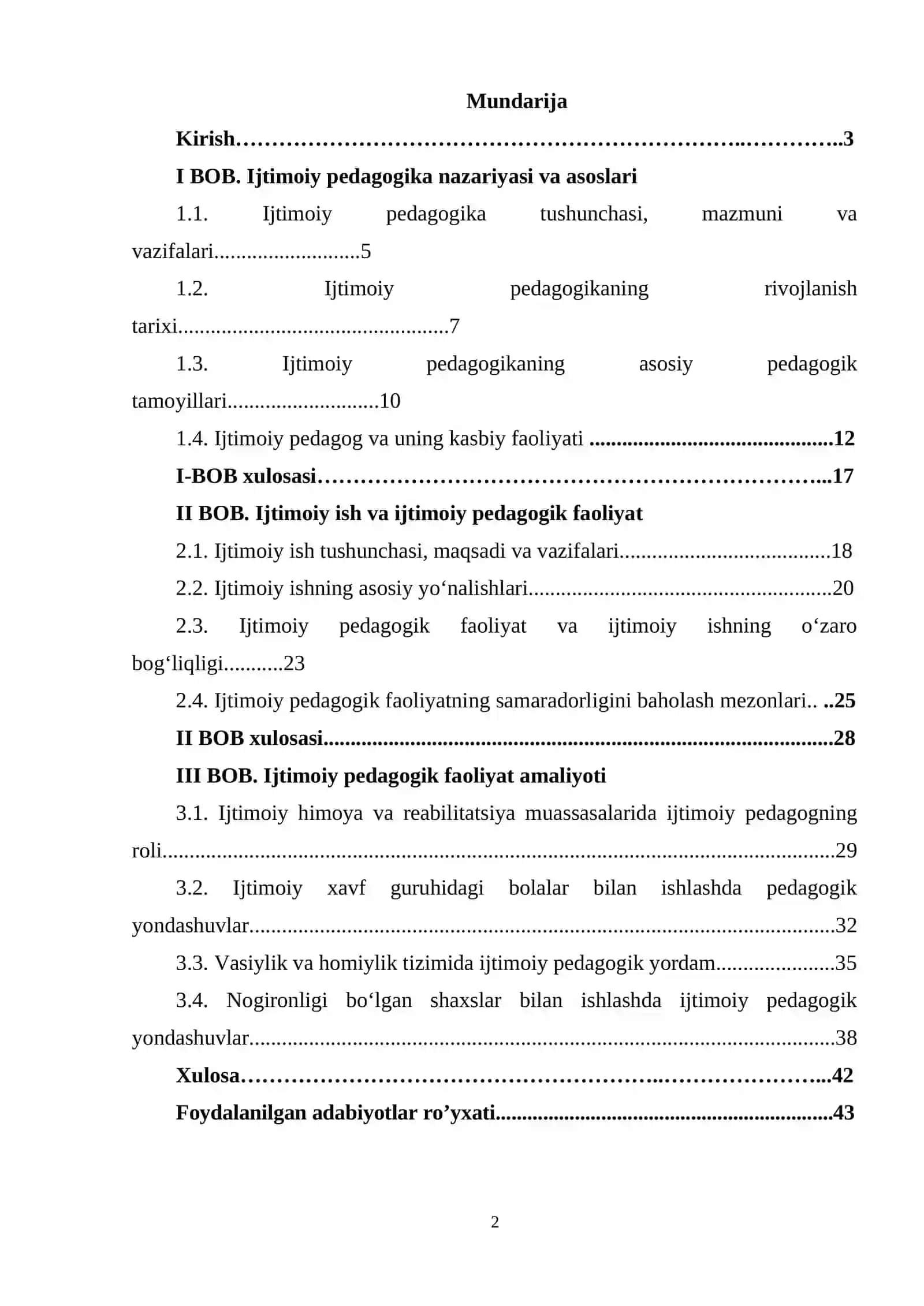 Ijtimoiy pedagogika va ijtimoiy ish 2