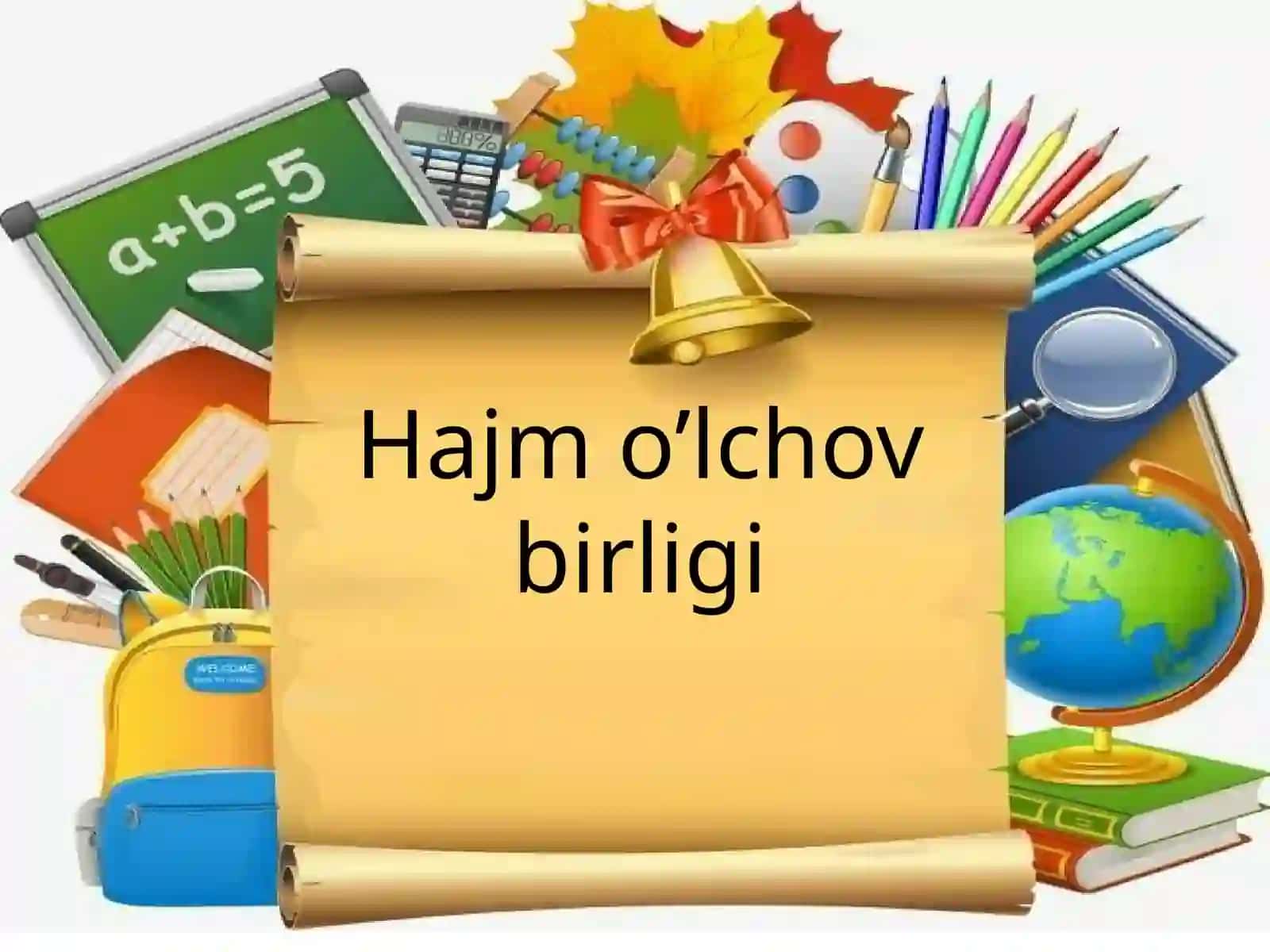4-sinf Matematika Hajm o'lchov birligi taqdimoti 2