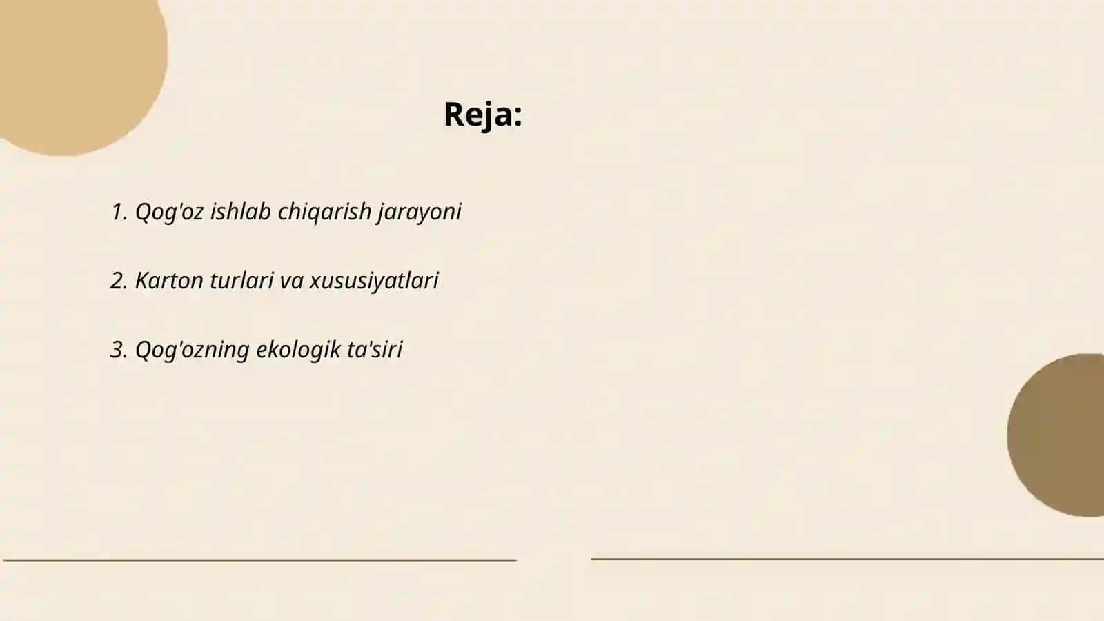 Qogʻoz va karton darslarining mazmuni 2