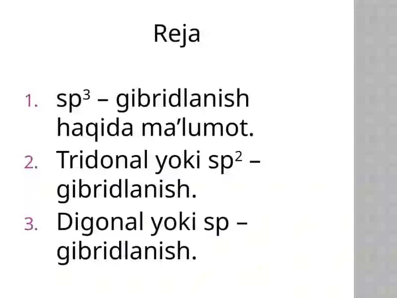 Organik birikmalarda uglerod atomining gibridlanishi 2