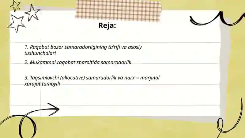 Raqobat bozor samaradorligi 2