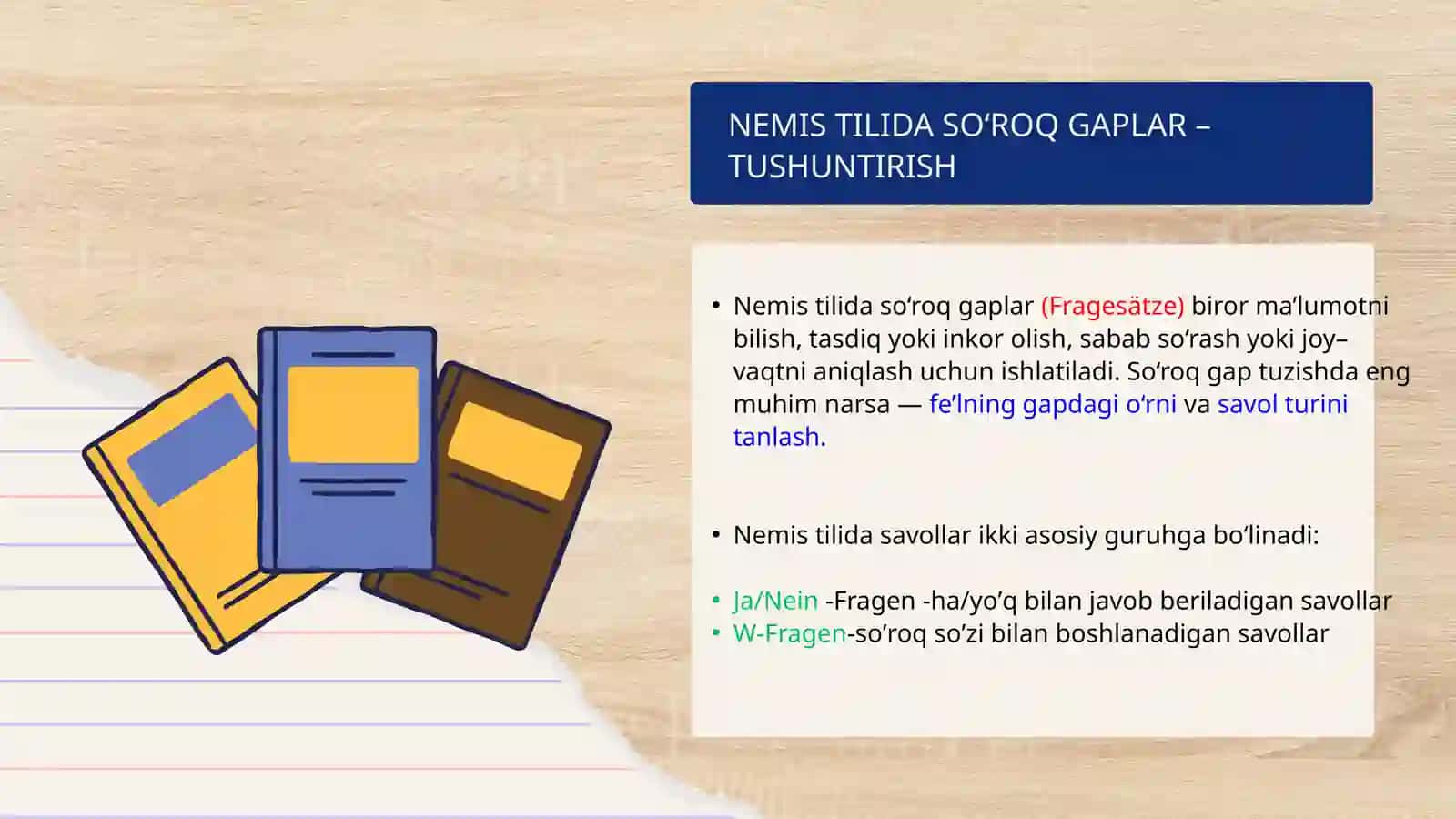 NEMIS TILIDA SO‘ROQ GAPLAR – TUSHUNTIRISH 2
