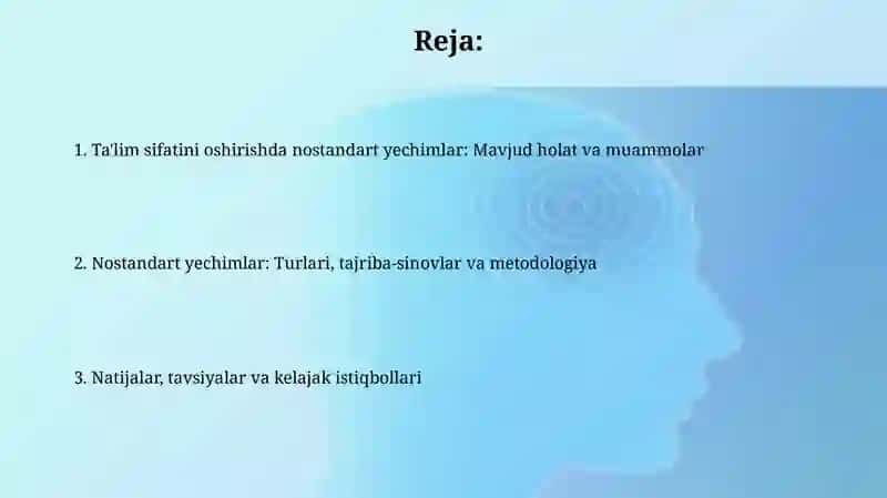 Ta’lim sifatini oshirishda nostandart yechimlar 2