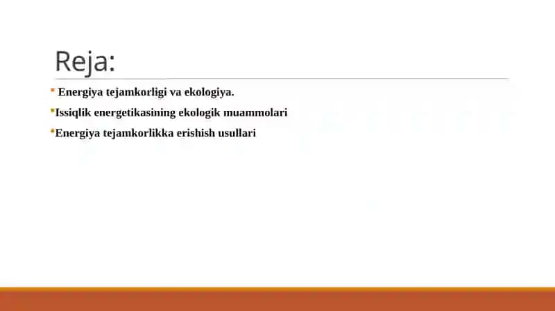Energiya Tejamkorligi va Ekologiya 2