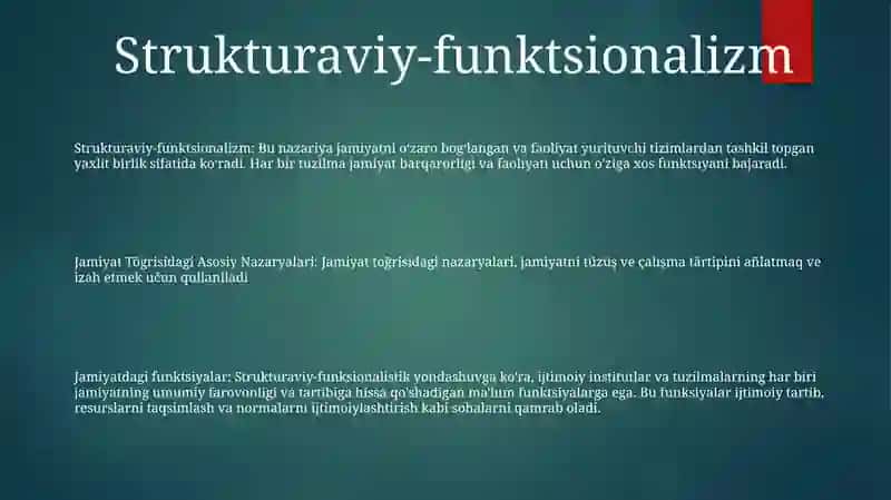 Jamiyat Tögrisidagi Asosiy Nazaryalari 2