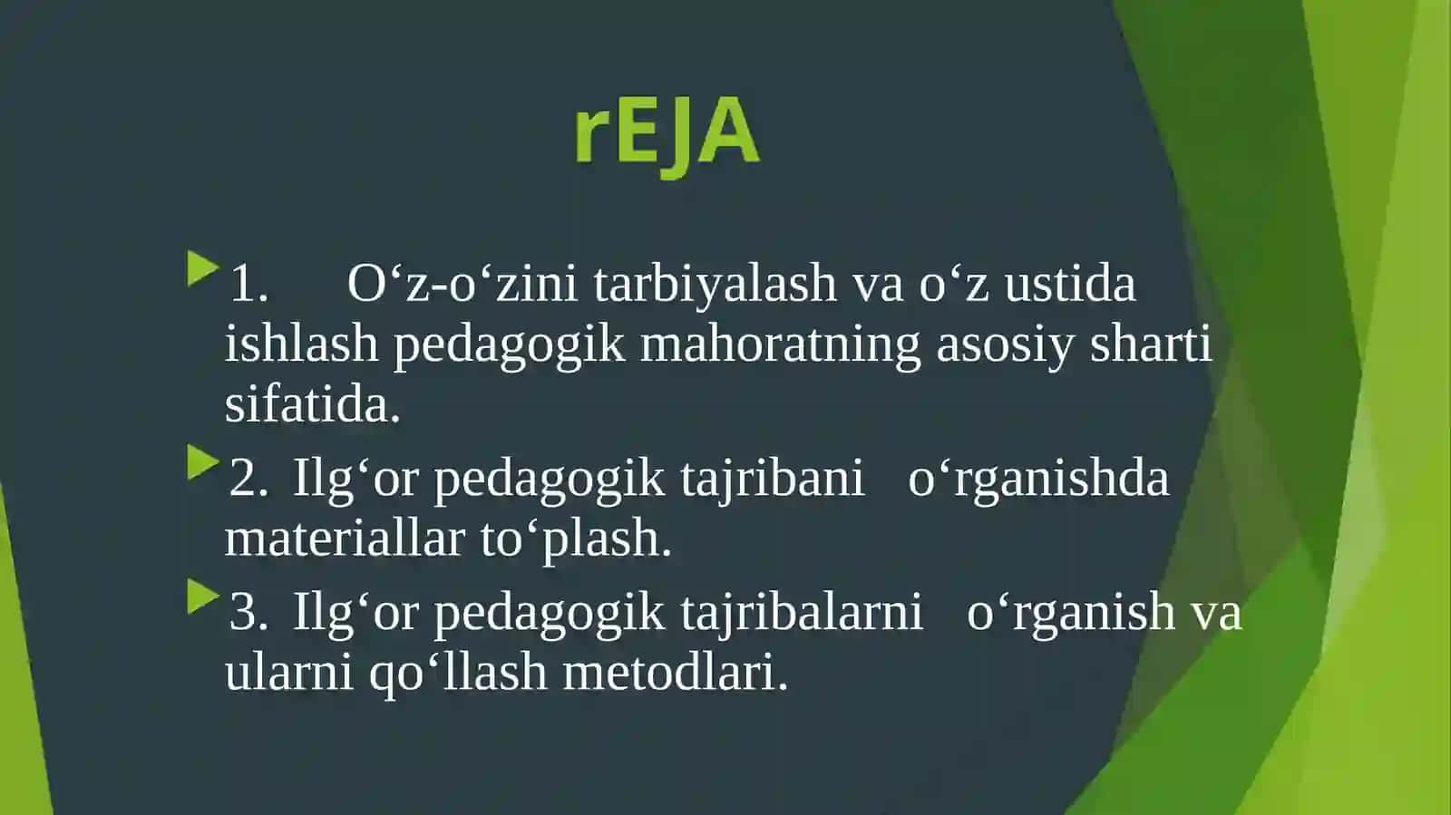 O'zini-o'zinazoratqilishsavollar 2