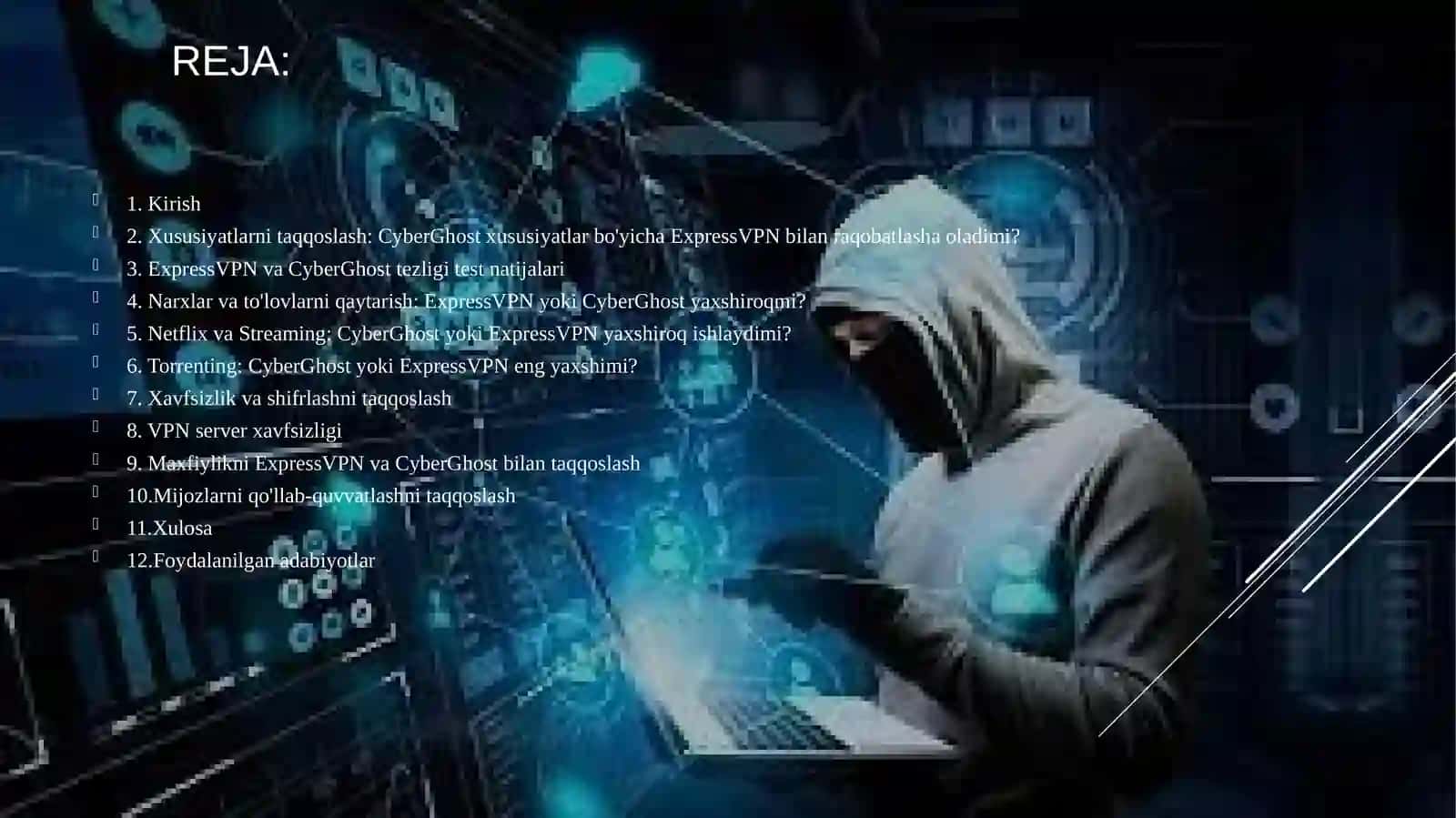 Virtual himoyalangan tarmoq va undan amaliyotda foydalanish (masalan, CyberGhost yoki ExpressVPN misolida) 2