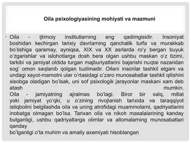 OILA PSIXOLOGIYASI 2
