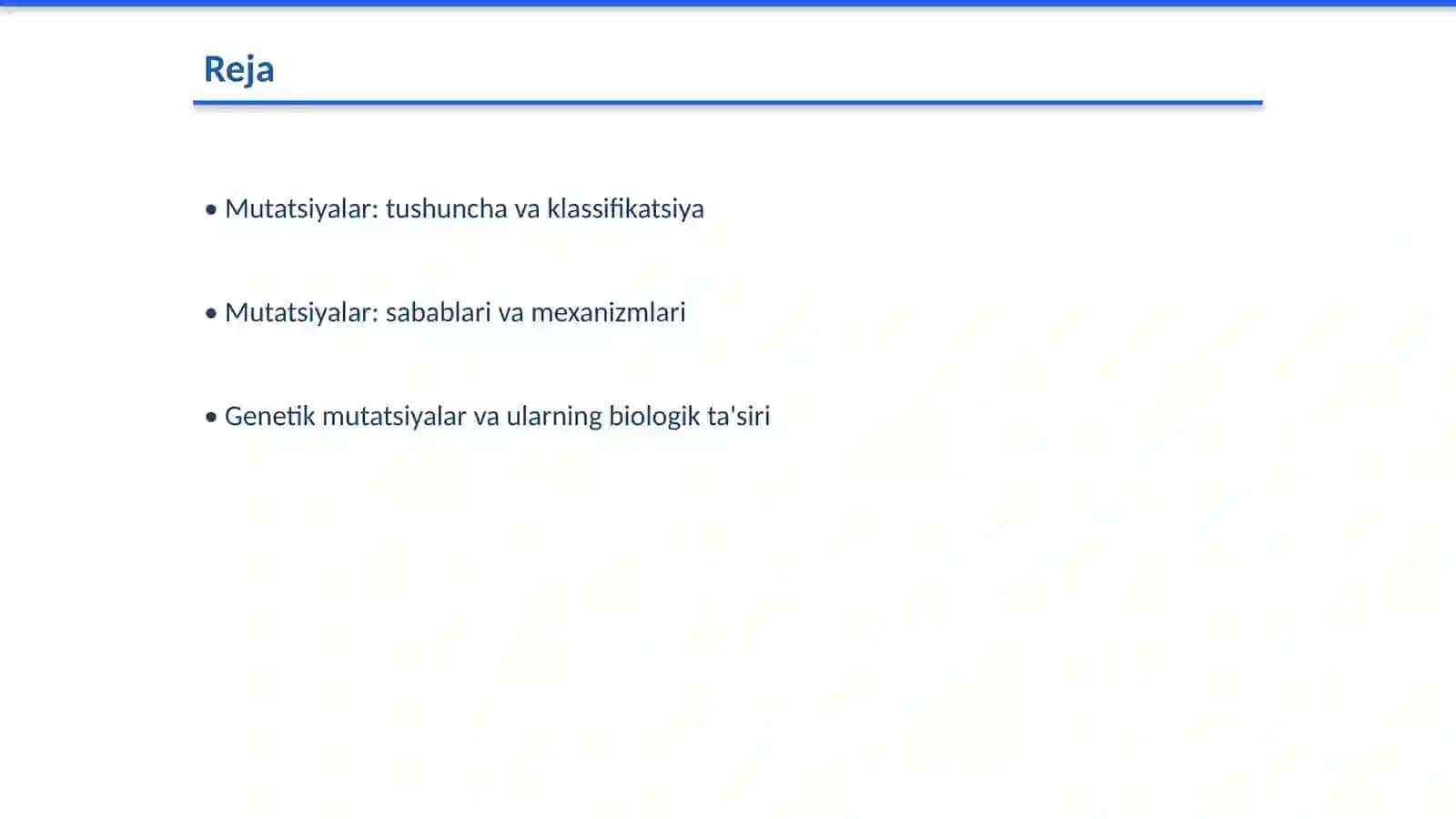 Mutatsiyalar:sabablari,shakllariahamiyati va biologik oqibatlari 2
