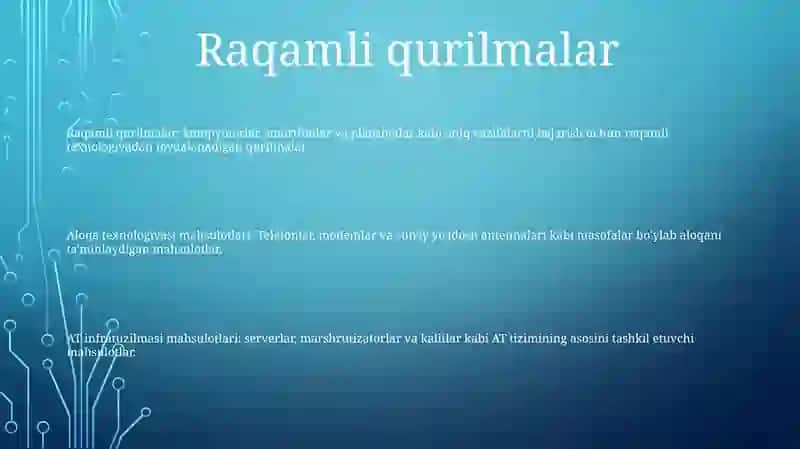 Axborot Kommunikatsiya Texnologiyalari Mahsulotlari 2