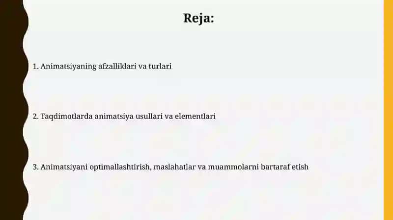 Taqdimot dasturlaridan foydalanib animatsion taqdimot yaratish 2