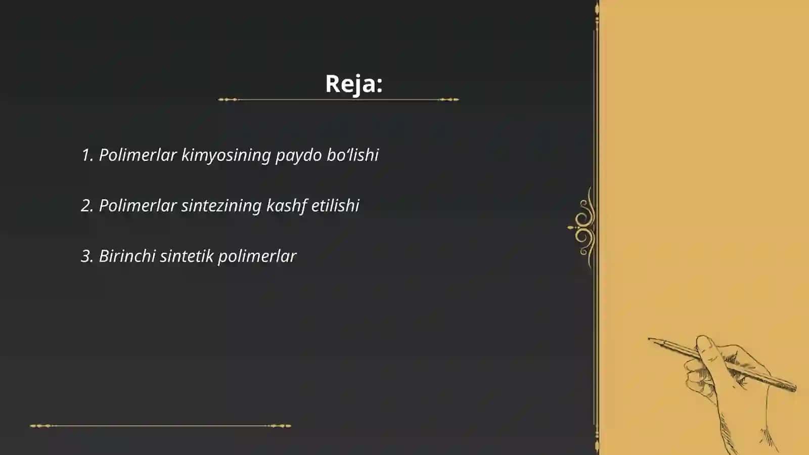 Polimerlar kimyosi fanining rivojlanish tarixi 2