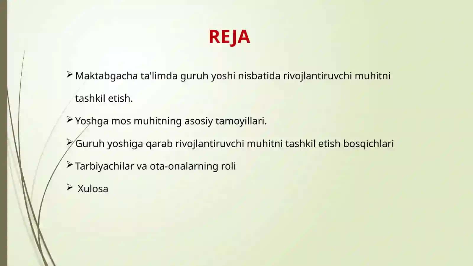 GURUH YOSHI NISBATIDA RIVOJLANTIRUVCHI MUHITNING TASHKIL ETILISHI 2