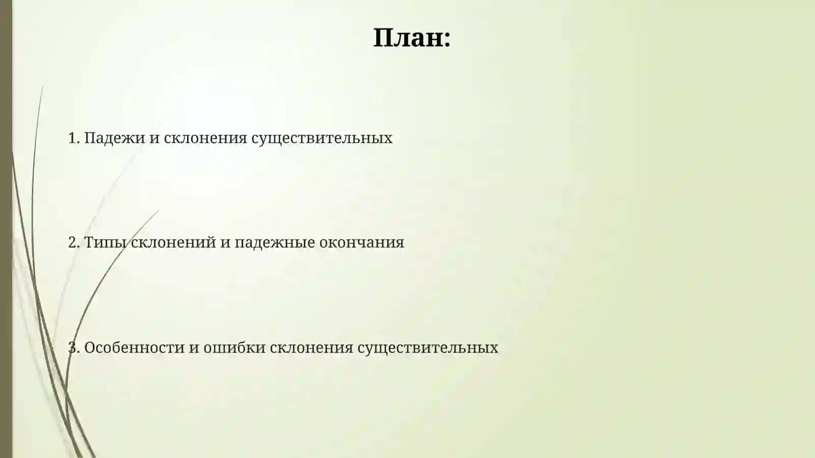 Склонение имен сушествителных 2