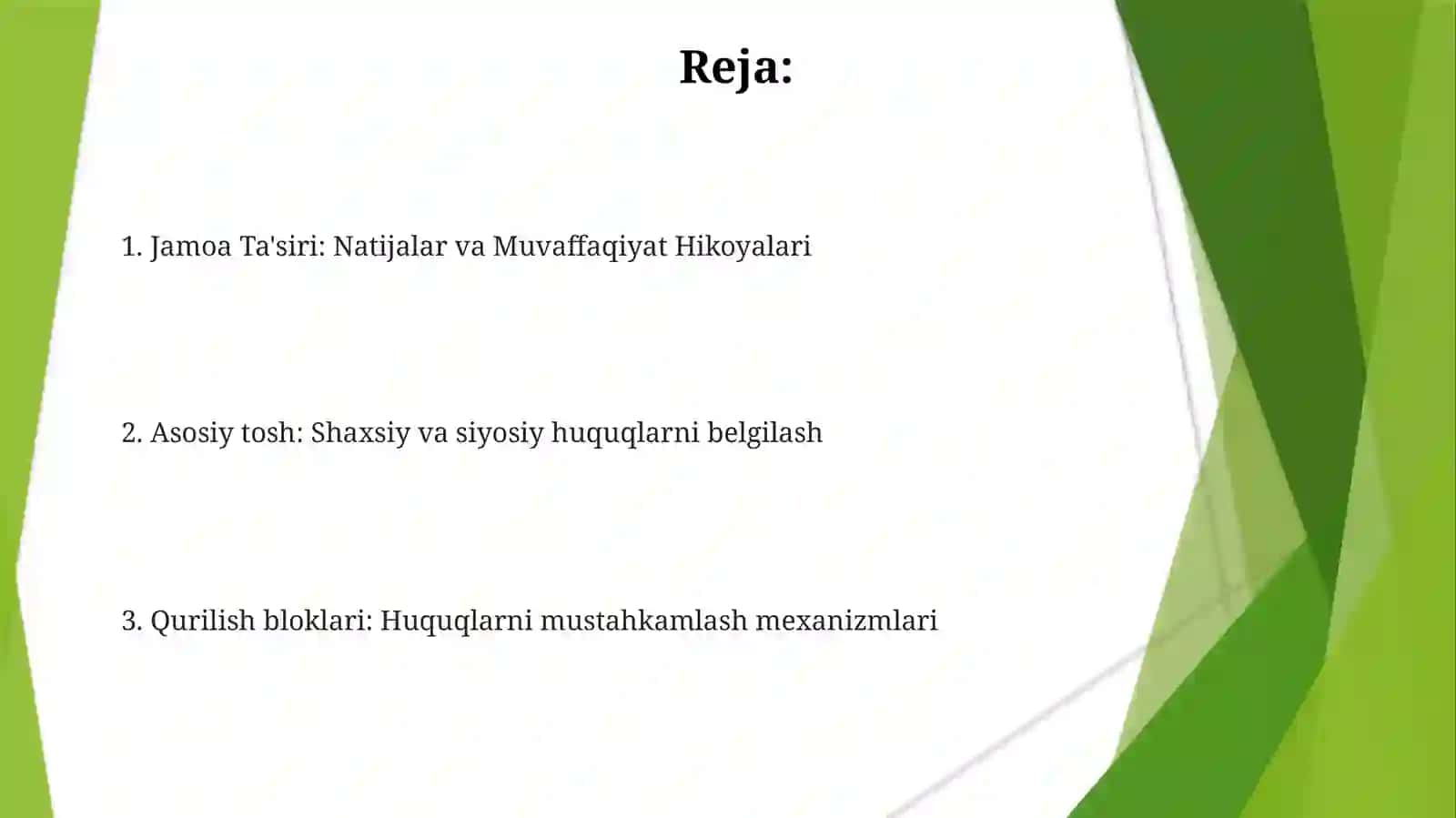 Insonning shaxsiy hamda siyosiy huquqlarini mustahkamlash masalalari 2