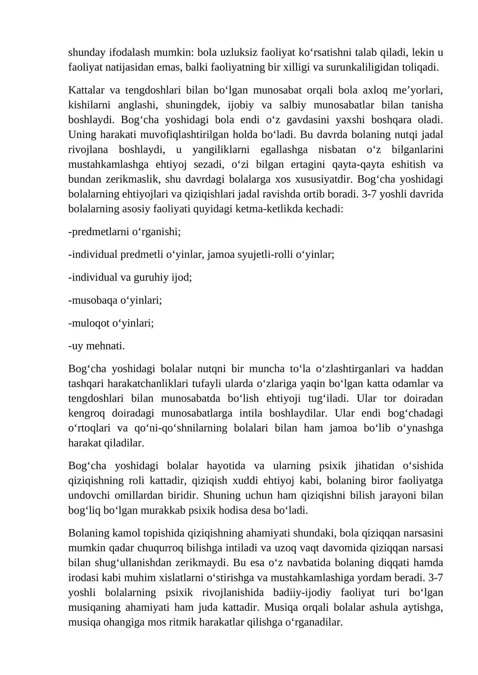 18-Mavzu: Maktabgacha yosh davrida psixik rivojlanish xususiyatlari 2