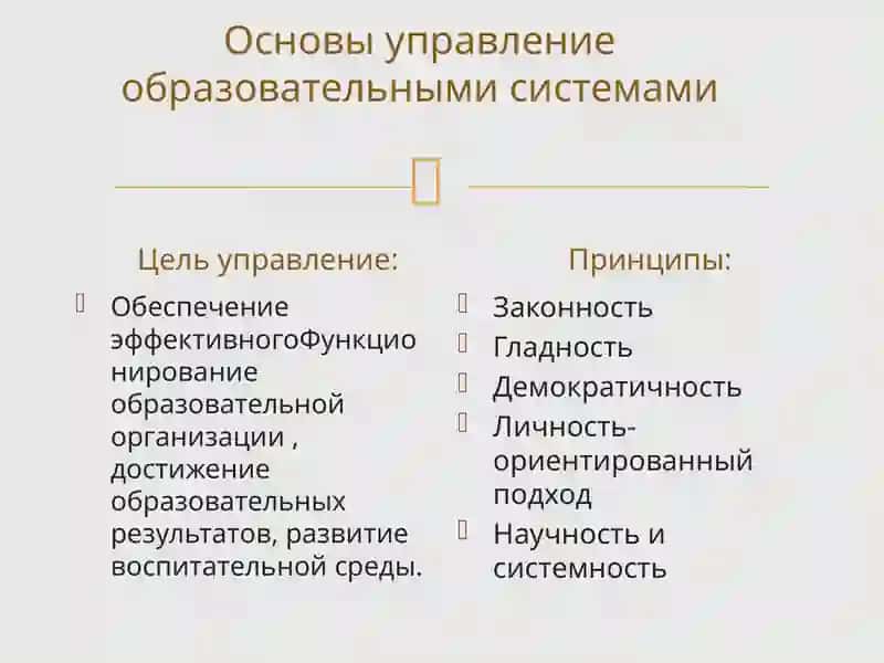 Основы управление образовательными системами . Органы управление школой и их функции. 2
