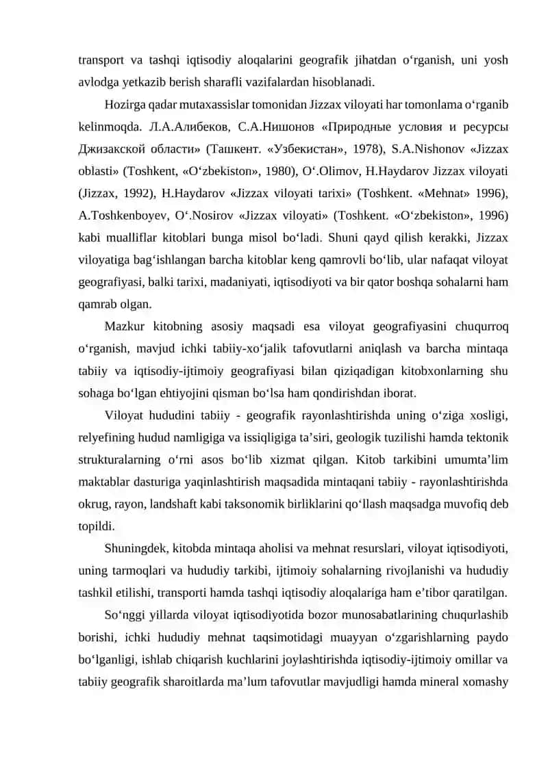 Jizzax viloyati geografiyasi 2