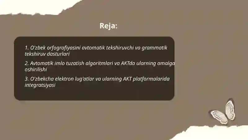 O'zbek orfografiyasini avtomatik tekshiruvchi va grammatik tekshiruv dasturlari 2