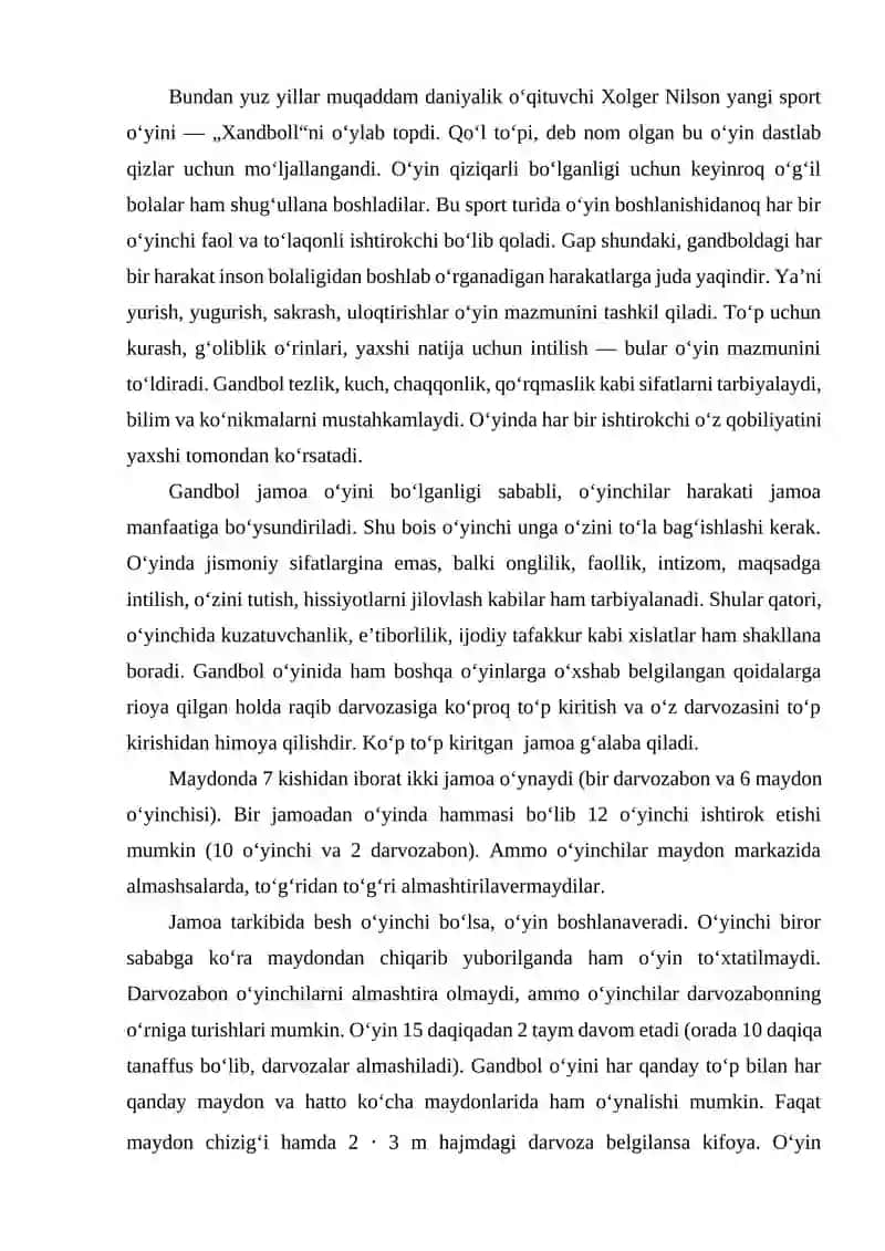Gandbol o‘yin qoidalari 2