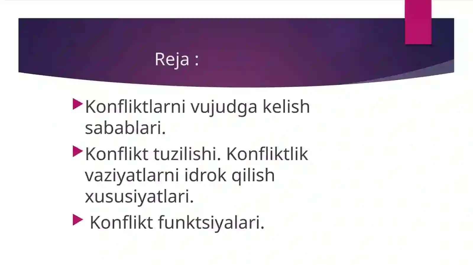 Konflikt va uning yuzaga kelishi 2
