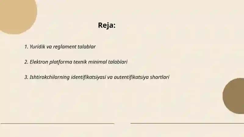 Yuridik va reglament talablar 2