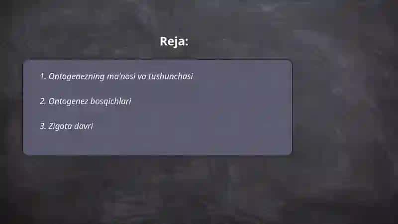 Ontogenez va uning davrlari.Zaif va sensitiv davrlar 2