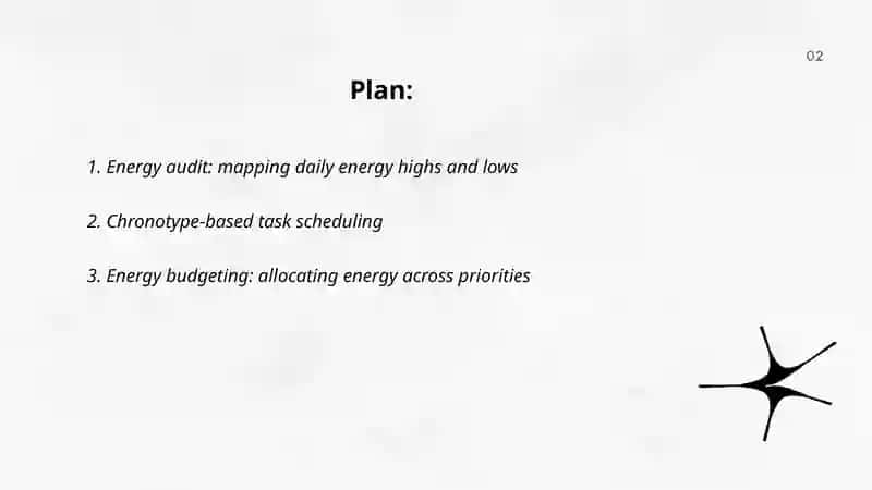Working smarter, not harder. Energy based planning. 2