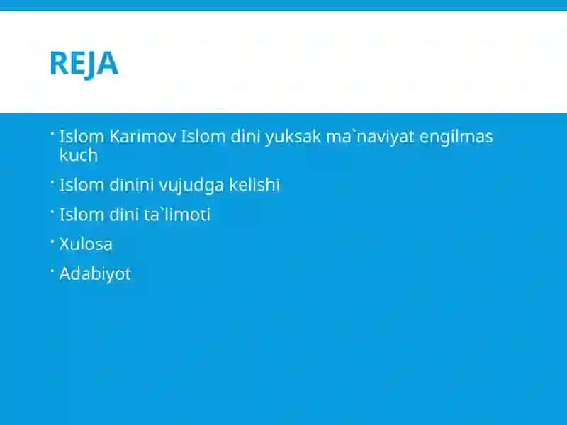 Islom Karimov Islom dini yuksak ma`naviyat engilmas kuch 2