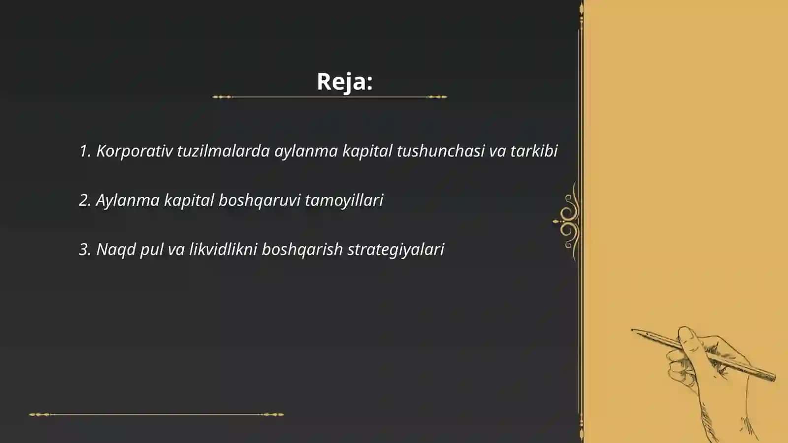 Korporativ tuzilmalarda aylanma kapital 2