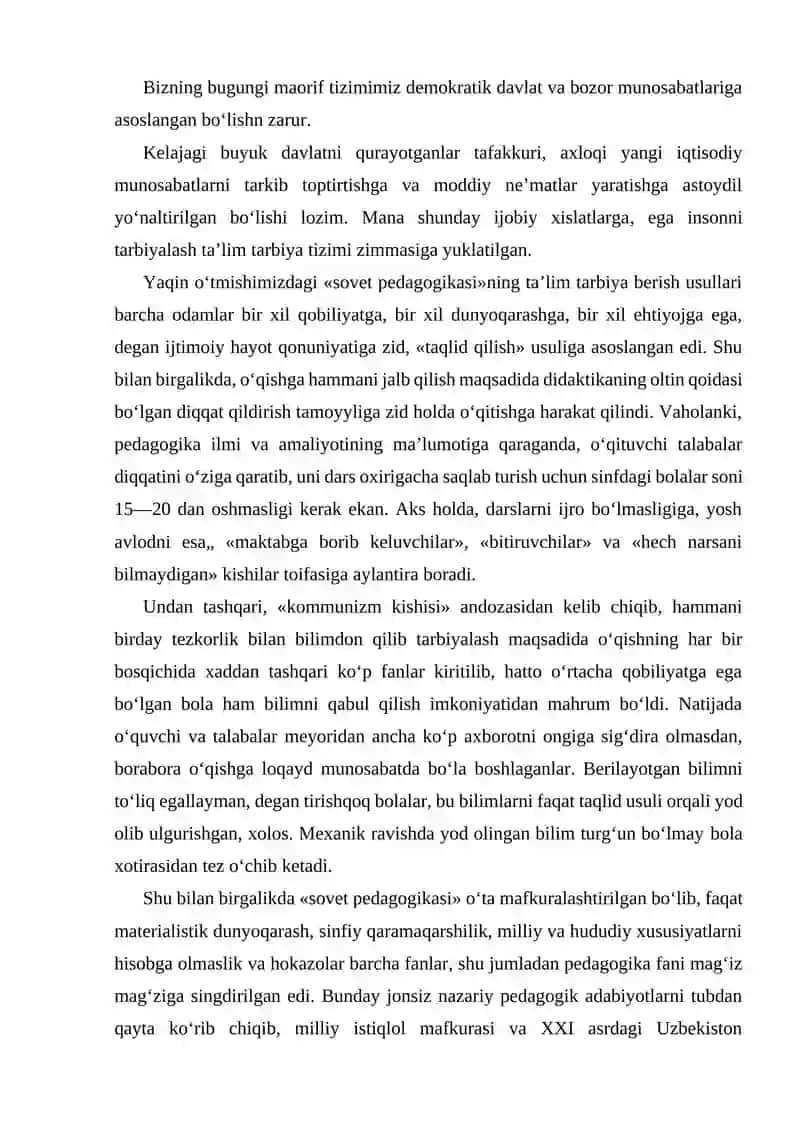 ТARBIYA - FAN SIFATIDA. SHAXS TARBIYANING OBYEKTI VA SUBYEKTI SIFATIDA 2