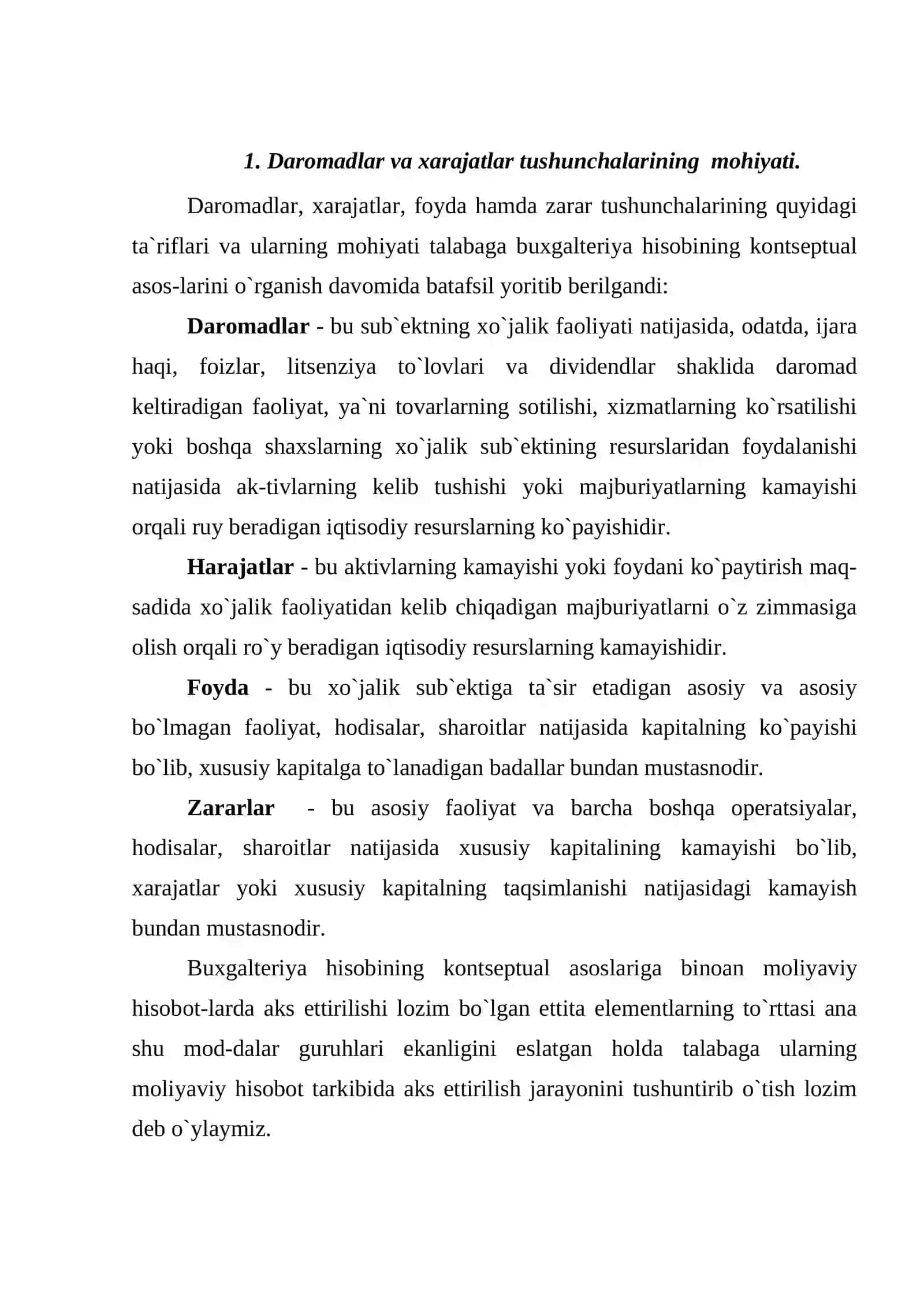 Daromadlarni tan olish va hisobotda aks ettirish 2