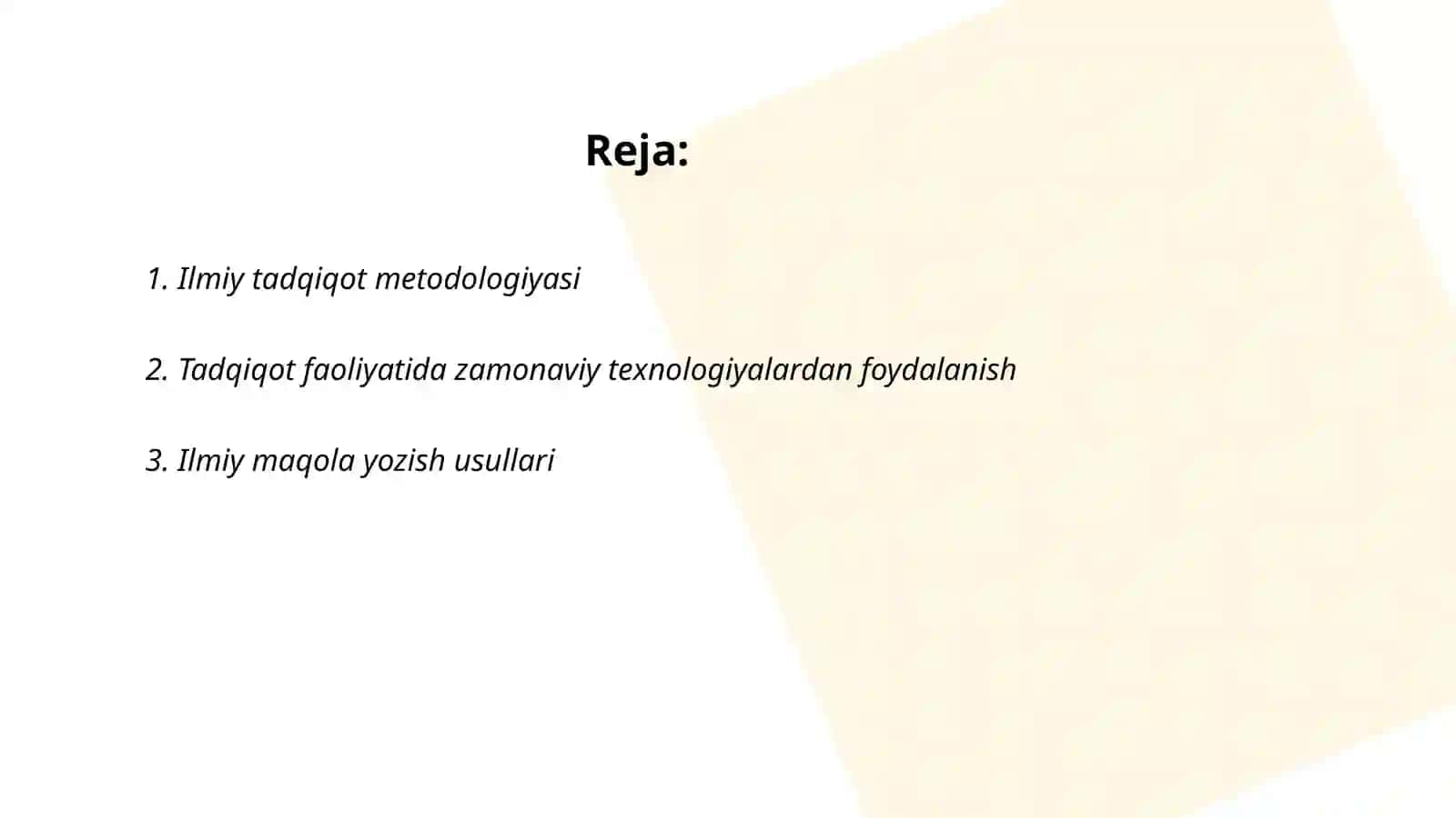 Ilmiy tadqiqot metodologiyasi 2