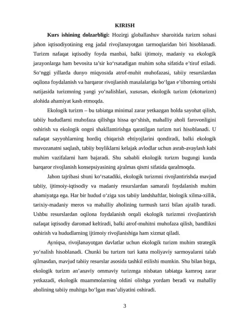 EKOLOGIK TURIZMNI RIVOJLANTIRISH RESURSLARI 2