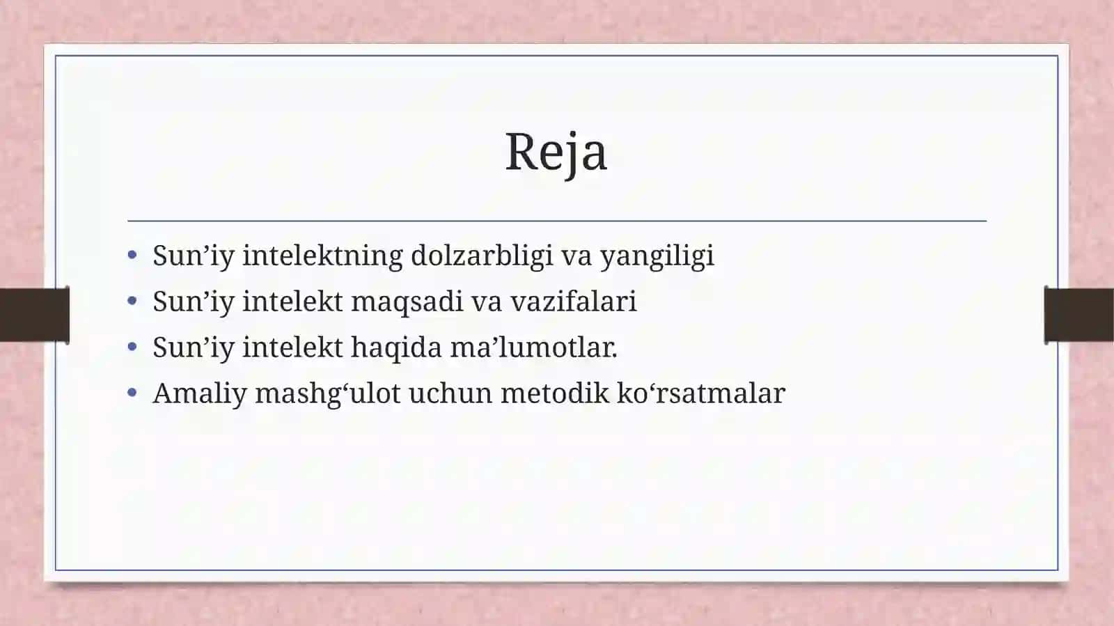 Sun’iy intellekt tizimlari 2