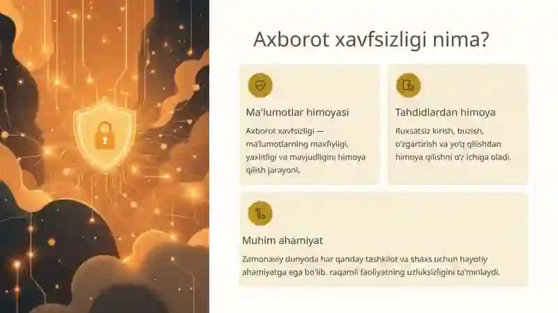 Axborot xavfsizligi va uni ta’minlash: Kompyuter xavfsizligi va antivirus dasturlari 2