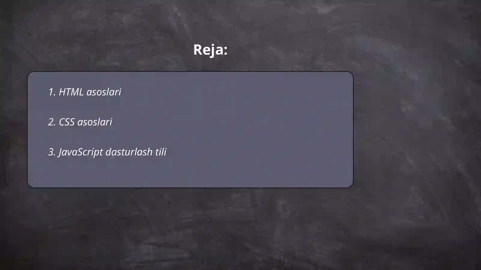 HTML asoslari 2